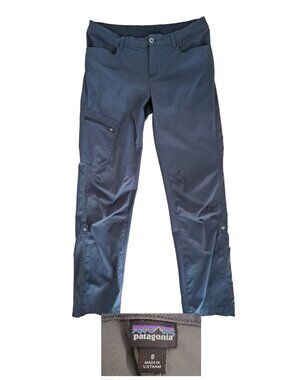 Patagonia Gray Quandry Women's Hiking Pants Convertible Length Size 8